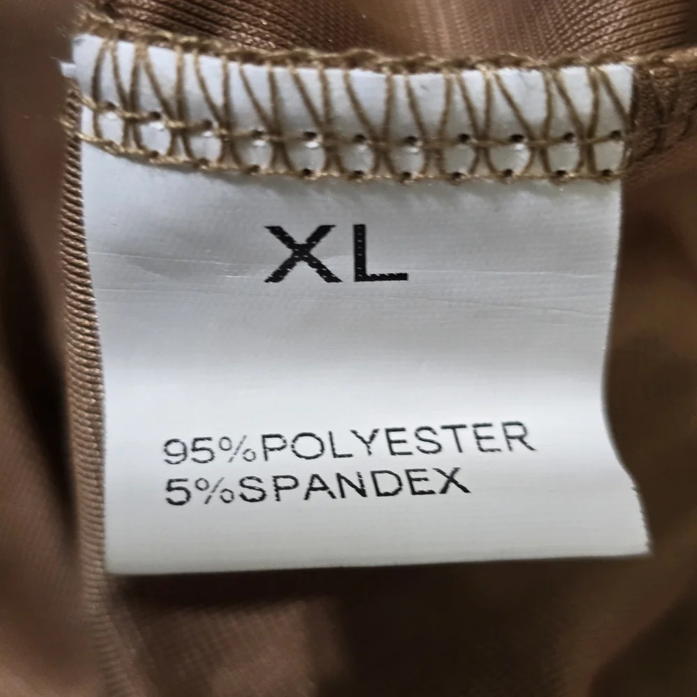 HIPSTER ROW size XL Draping Open Front Velour Cardigan Front Patch Pockets Brown
